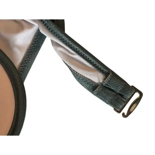 Shade & Shore  Green Color Block Padded Underwire Halter Bikini Top Women's 36C - Image 6