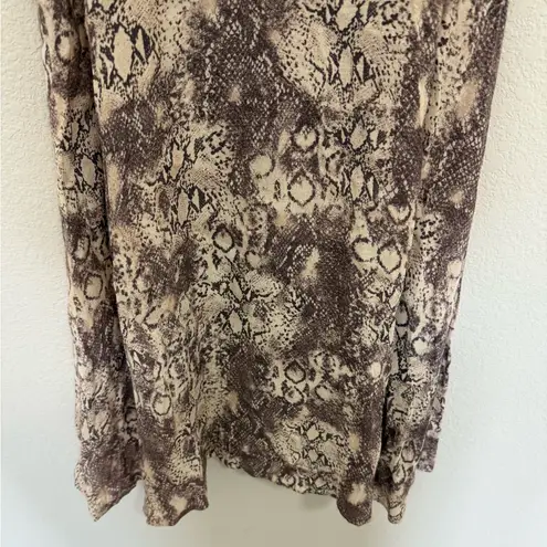Black Swan Isabella Snake Print Tank Swing Mini Dress Medium M Dusty Peach Gray