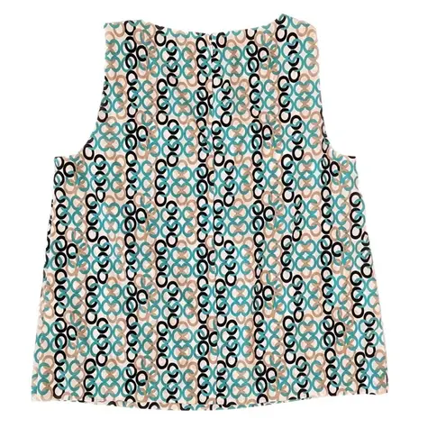 Dana Buchman | Sleeveless Chain Print Blouse | Large