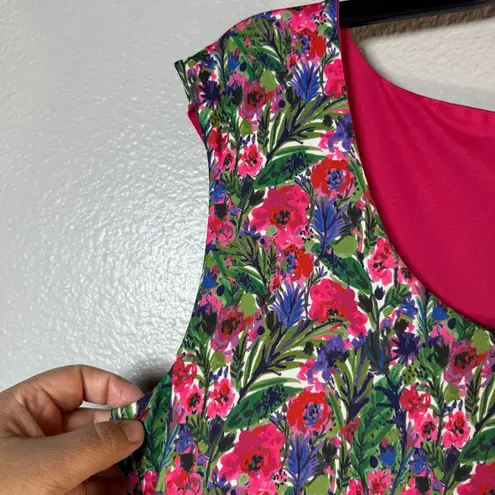 Betabrand Reversible Floral Cap Sleeve Dress SZ:L