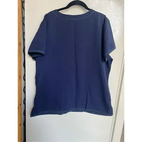 Scrubstar Blue Scrub Top Woman’s Size Large