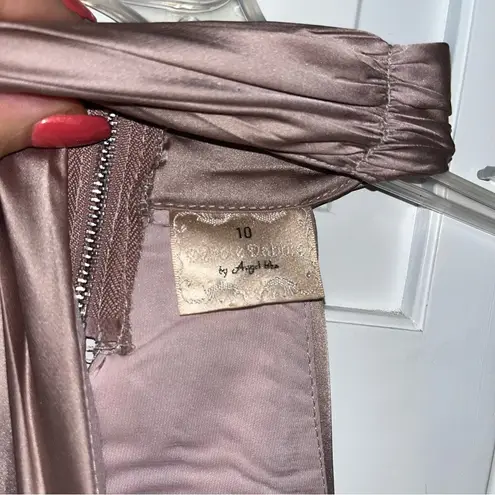 Angel Biba Champagne Satin Keyhole Romper Size AUS10/US6