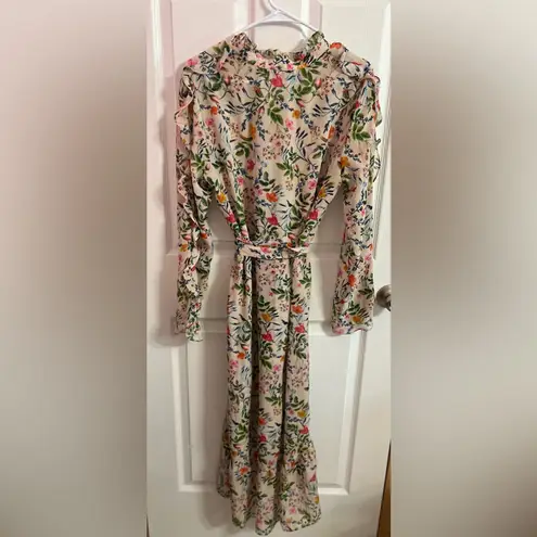Julia Jordan Floral-Print Ruffled Midi Dress NWT size 14