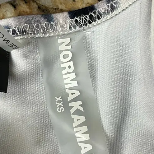 Norma Kamali X Underwire Bikini Top Blue White Chevron Strappy Outdoor Beach XXS