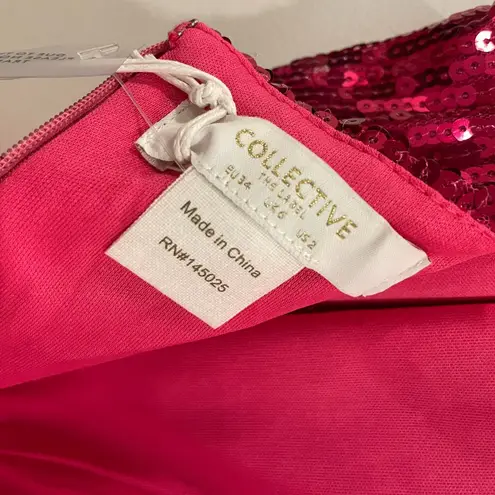 NWT Sequin Pink Fringe Cut