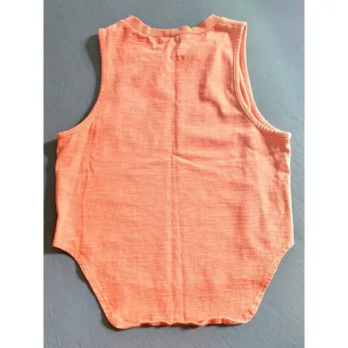 LNA Clothing Orange Cotton Cropped Athletic Tank Top XS