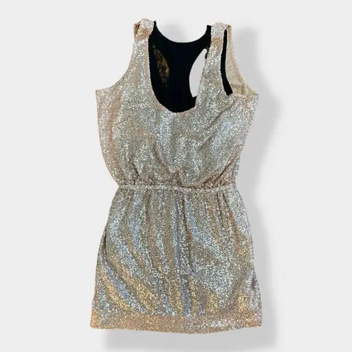 Robert Rodriguez NWOT designer sequin and silk rose gold dress size 8