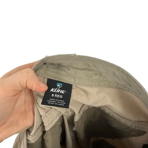 Kuhl Spire Roll Up Pants Khaki Beige Outdoor Hiking Gorpcore Low Rise Womens 8