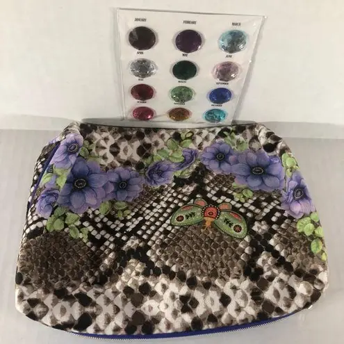 Estée Lauder Estee Lauder Butterfly Snakeskin Velvet Cosmetic Makeup Travel Bag Clutch Gem