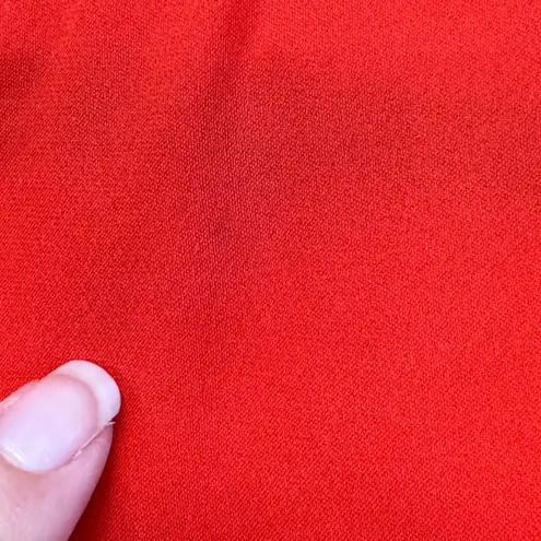 ALC Frank A.L.C. Red Silk Blouse Long Sleeve Wrap Front Top Size 10 READ