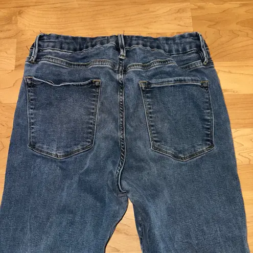 frame denim  Le Crop Mini‎ Boot Jeans Dark Wash Frayed Hem Women's Size 29