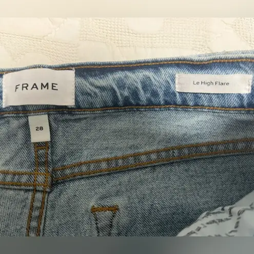 frame denim NWT Frame Le High Waist Flare Jeans In Crystal Beach Tear