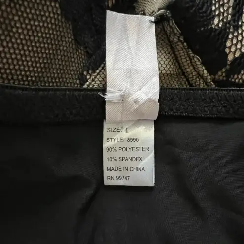 Women’s Heavenly Shapewear Black Lace Shapewear Lingerie Slip Dress size L EUC Size L