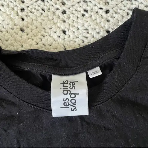 Les Girls Les Boys Cropped Boxy Drawstring T