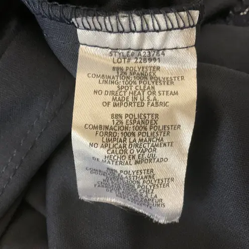 Betsy and Adam Sequined One Shoulder Midi Sheath Party Cocktail Dress Blue Size 10