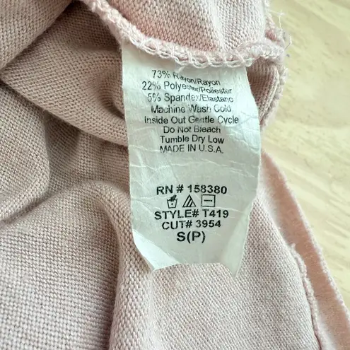 Korye x Stitch Fix V Neck Long Sleeve Soft Sweater in Ballet Pink, Size Small Pink