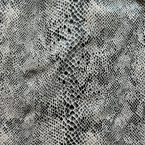 Hem & Thread Mini Skirt NWT Faux Snake SZ LG Lined Accent Side Zipper & Buckles - Image 3