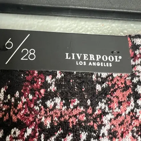 Liverpool NWT  Stitchfix Bia Knit Pencil Skirt Slip On Pink Black Plaid 6 / 28