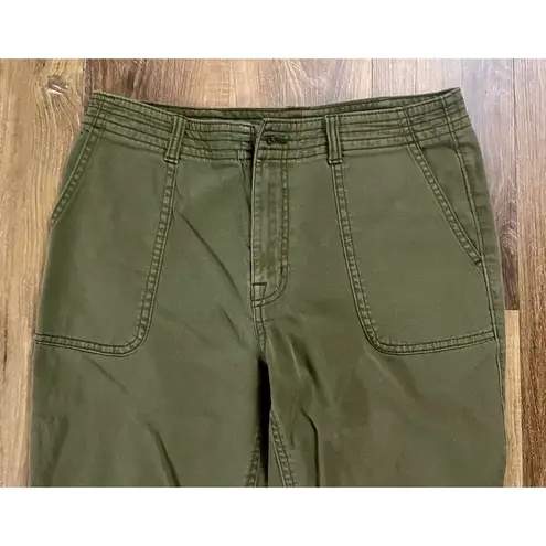 prAna  Pants Women’s 6 Olive Green Flat Front Straight Casual Pockets Outdoor EUC