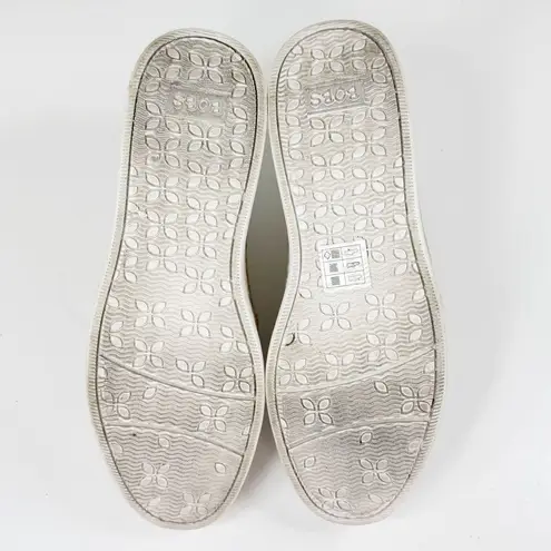 Bobs by Skechers Striped Canvas Espadrille Wedge Slip On Shoes Tan 8.5