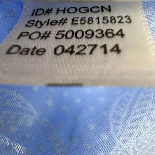 Eileen West ballet nightgown women's small blue floral embroidered button front