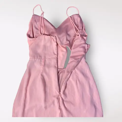 Lucy in the Sky Lucy in the‎ Sky Cutout Chiffon Dress in Coral Pink Size M Party Flirty Ruffle thumbnail 8