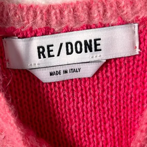 RE/DONE $295 NWT RED SPACE DYE BUTTON FRONT TOP SZ SMALL