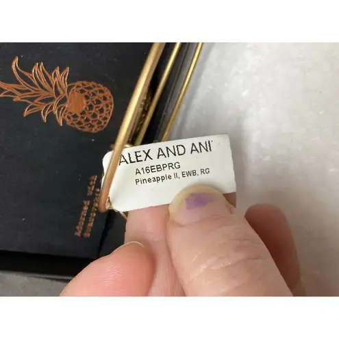 ALEX AND ANI  PINEAPPLE IV Bangle Bracelet Russian Gold New W/Tag & Box