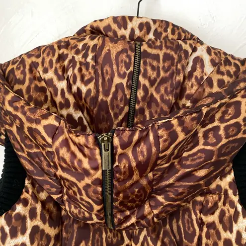 BCBGMAXAZRIA  leopard quilted puffer vest▪️size S