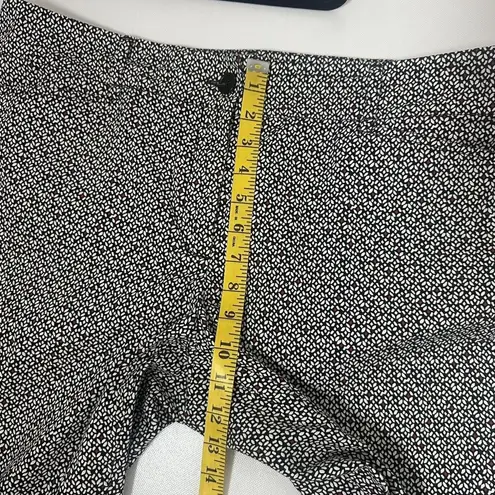 LOFT Outlet Pants Womens 14 Floral Original Crop Mid Rise Stretch Flat Front Black