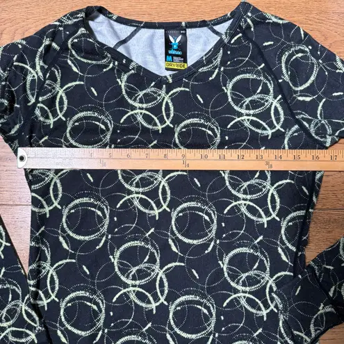 Burton Mid Weight Dryride Base Layer SZ M Women Black Swirl Ski Snowboard