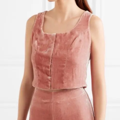 STAUD Pink Velvet Marie Antique Rose EUC