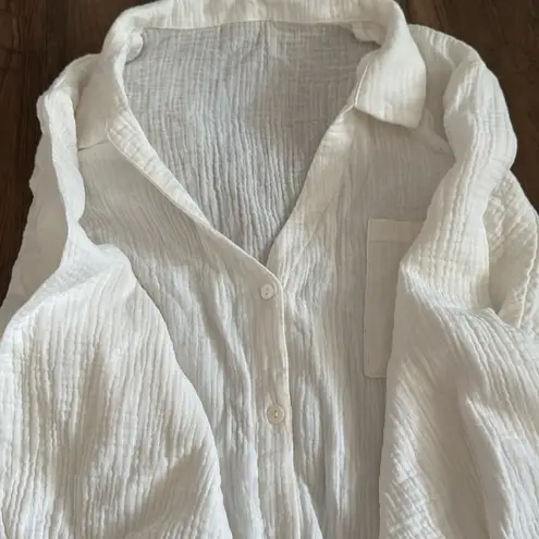 Cupshe  White Button-Up Cover Up thumbnail 6