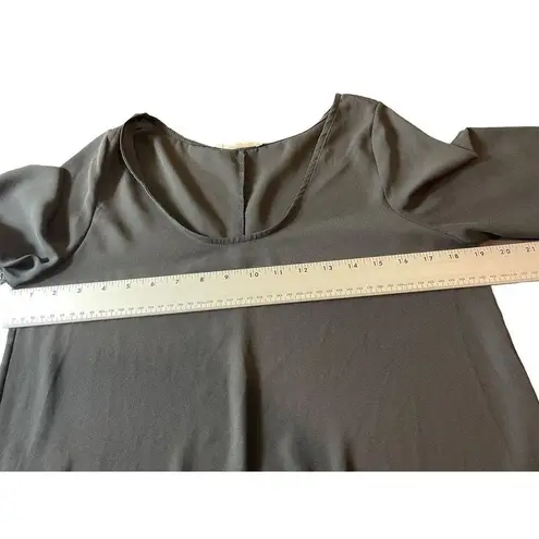 Haute society Black Sheer Pullover High Low Crochet Tassled Sleeves Top XL