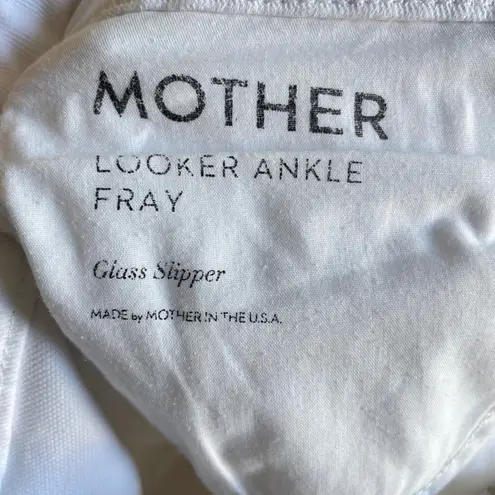 Mother Denim The Looker Glass Slipper White Jeans in Size 28