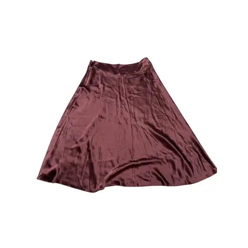 Boden Satin Midi Skirt Burgundy Aubergine Deep Wisteria Wine A line Us 12 Purple