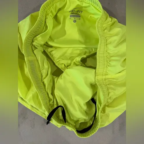 Nike  Women's Neon Yellow Athletic Shorts Size Small