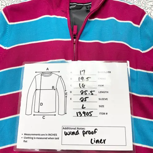 Abacus Womens Quarter Zip Sweater Large Golf Active Preppy Minimalist Sporty Pink Size undefined