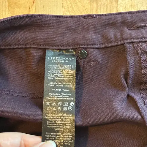 Liverpool Jeans Company Liverpool Mid-Rise Madonna Aubergine Ponte Knit Jegging Legging Pants, 8 / 29