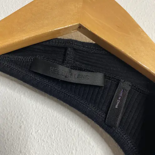 Helmut Lang Black Pulled Asym Racerback Tank