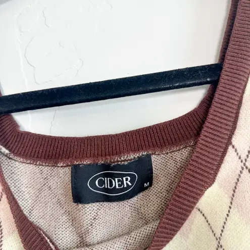 Cider | Library Chic Argyle Knit Crop Sweater Vest in Pastel