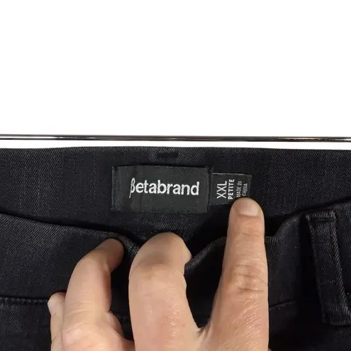 Betabrand Women’s Signature Mid-Rise Straight Leg Jeans in Black Size XXLP