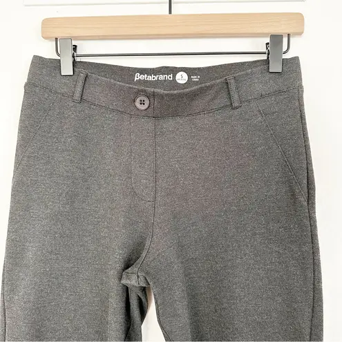 Betabrand Straight-Leg Dress Pant Yoga Pants – Charcoal Gray, Small Petite