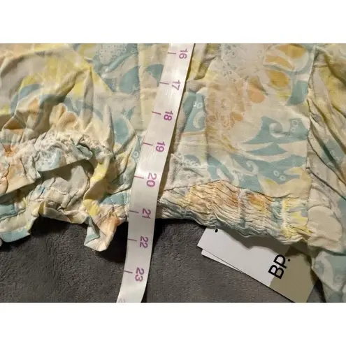 NWT BP. Size 1X Plus Size Babydoll Shirred Crop Top Teal