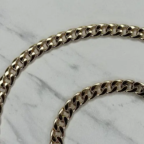 Gold Tone Flat Chain Link Purse Handbag Replacement Strap 47" ✨