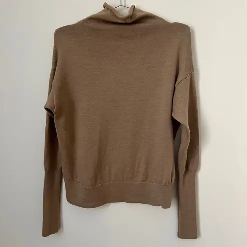 Wilfred  Aritzia Brown 100% Merino Wool Turtle Sweater Size M