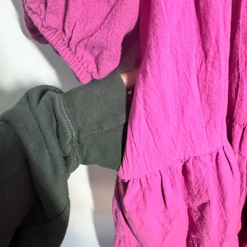 Petal & Pup Dress Women 4 Purple Fuchsia Cottage Tradwife Pocket Minimal Cotton