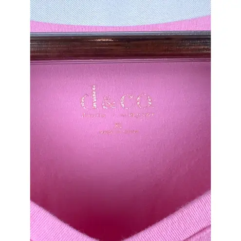 Women's D & Co. XL Bubblegum Pink Long Sleeve Shirt with Lace Detail on Sleeve C