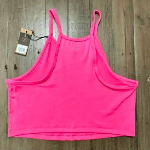 Nobull NWT Women's High Neck Cropped Tank - XL Neon Pink