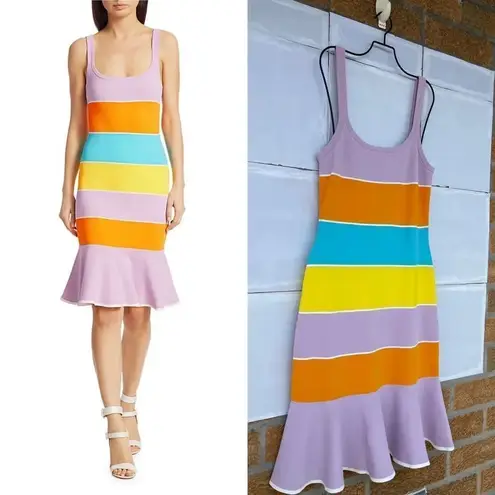 Tanya Taylor Noreen Colorblock Dress large